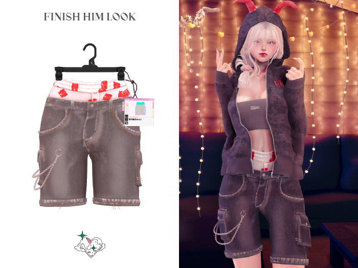.:Fio's - Finish Him Shorts - set8:.