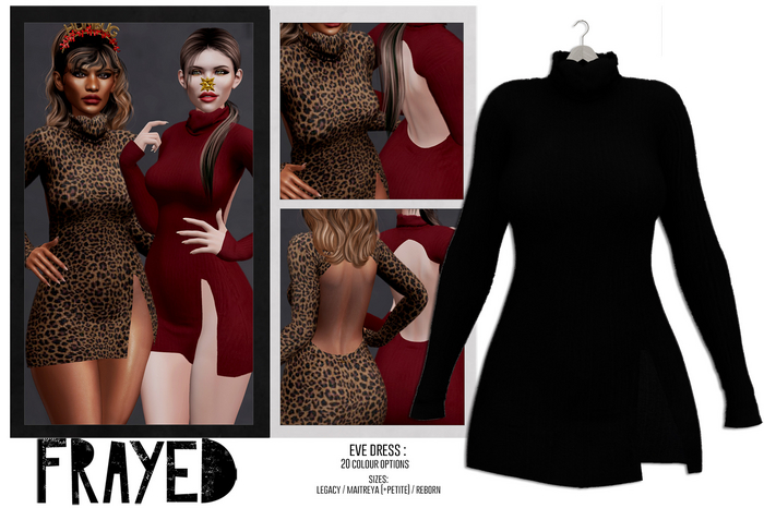 Frayed - Eve Dress - Black