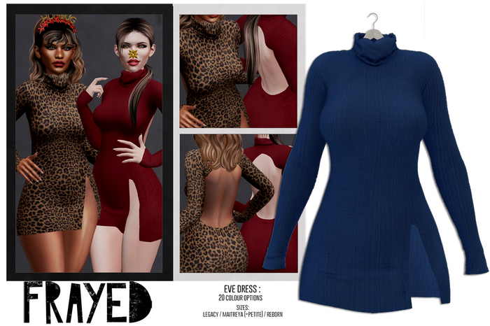 Frayed - Eve Dress - Blue
