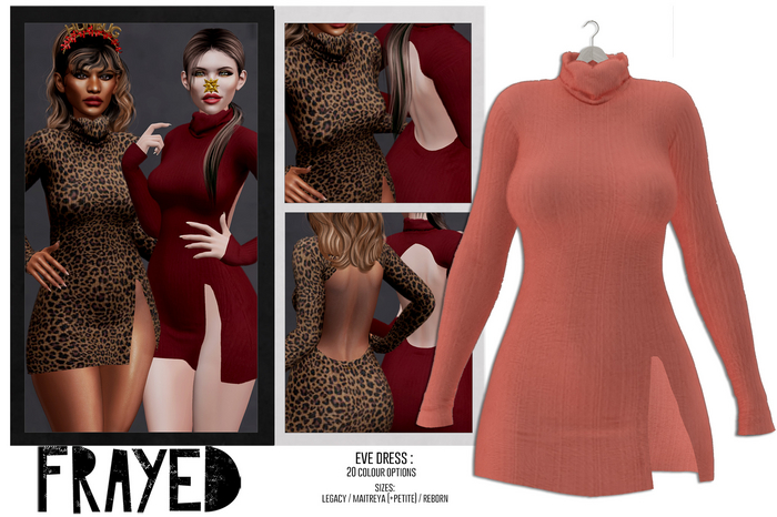 Frayed - Eve Dress - Coral