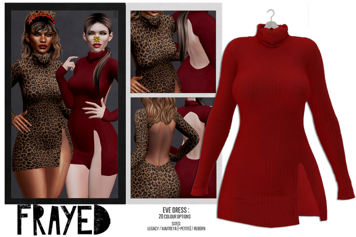 Frayed - Eve Dress - Red