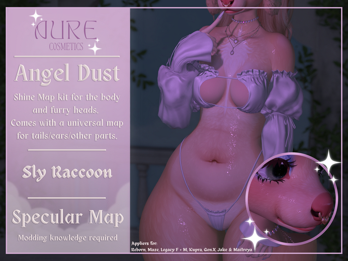 [ Aure ] Angel Dust - Sly Raccoon | Specular Map