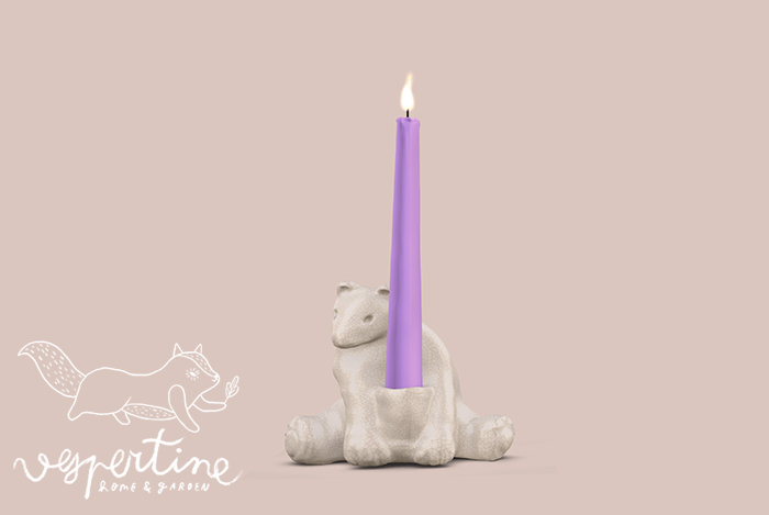 {vespertine} - aurora candleholder. - bear.