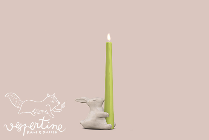 {vespertine} - aurora candleholder. - bunny
