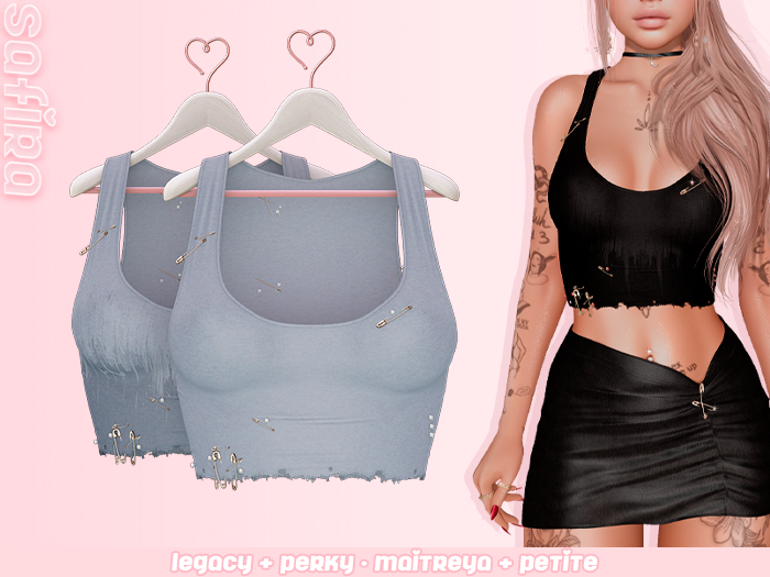 .Safira. Cyndi Top Grey