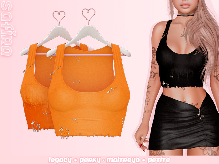 .Safira. Cyndi Top Orange