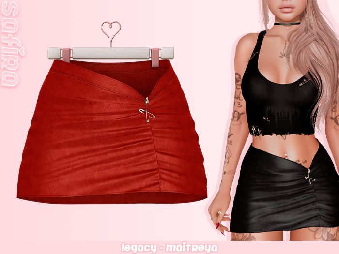 .Safira. Cyndi Skirt Red