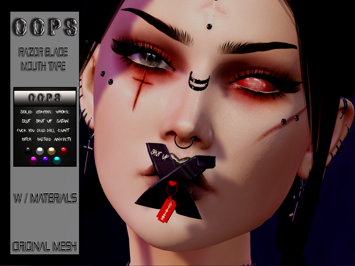 ::OOPS:: Razor Blade Mouth Tape / FATPACK