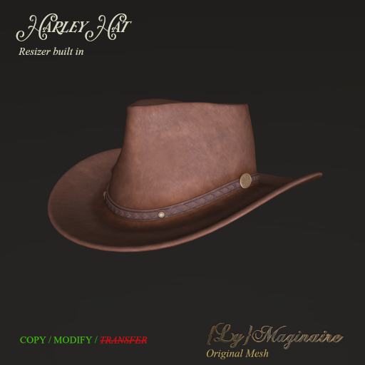 {Ly}Maginaire ~ DEMO Harley Hat Brown Package (ADD)