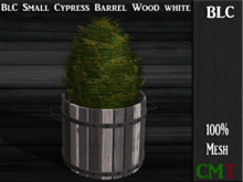 BLC - Small Cypress Barrel wood white