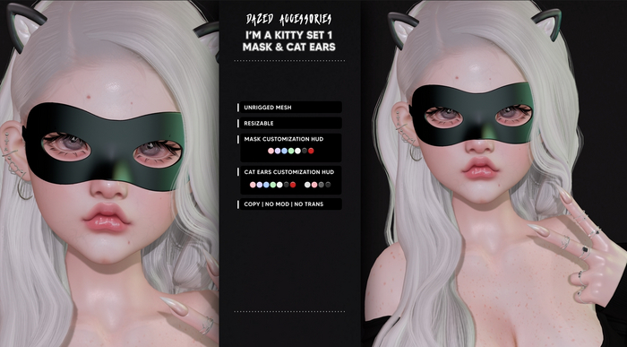 Dazed. I'm a Kitty Set 1 - Mask & Ears