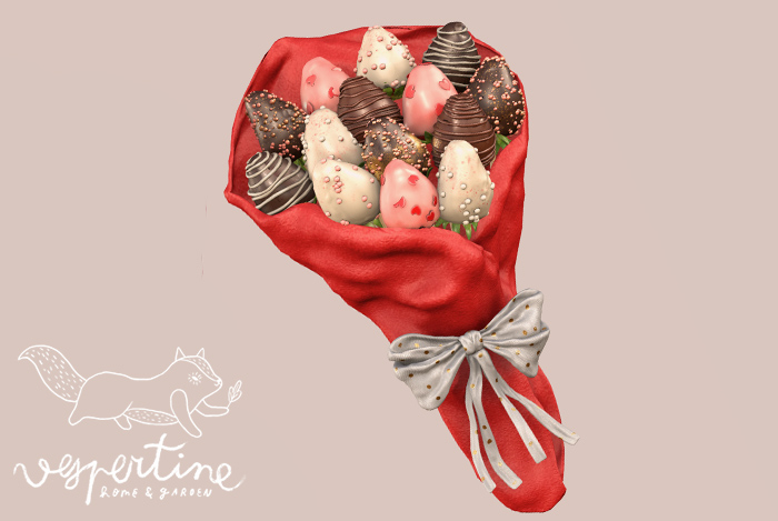 {vespertine} - strawberry bouquet / red