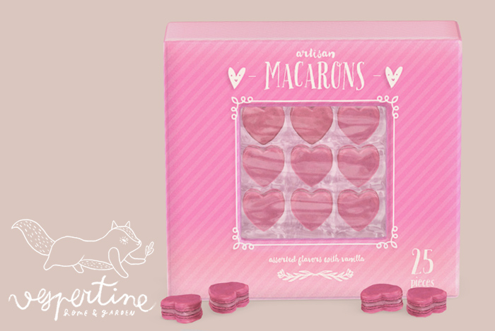 {vespertine} - pink heart macarons