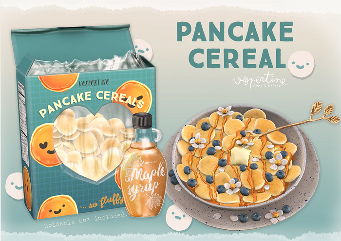 {vespertine} - pancake cereal serving. 