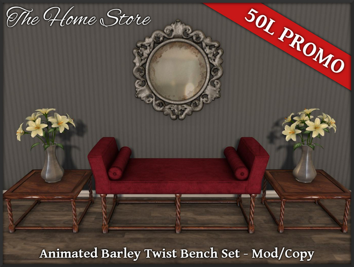 ENTRYWAY BENCH -BarleyTwistBenchSet Entryway bench - ENTRYWAY BENCH