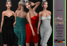 .: AlmaMiranda :. Linda Cocktail Classy Elegant  Strapless Dress Lara Legacy Reborn Isis Freya Hourglass