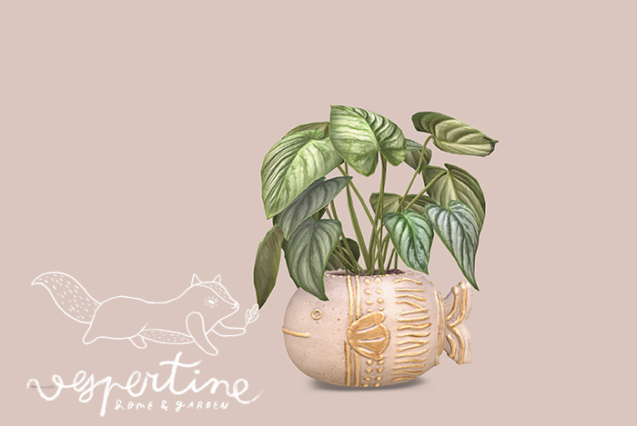 {vespertine} - animal planters. - fish.