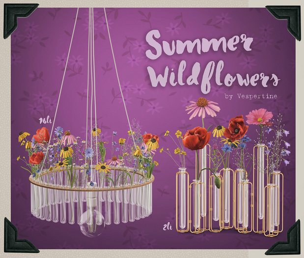{vespertine} - summer wildflowers chandelier. 