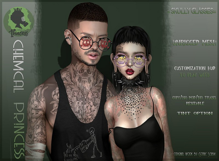 +Chemical Princess+Skully Glasses+/add to unpack/