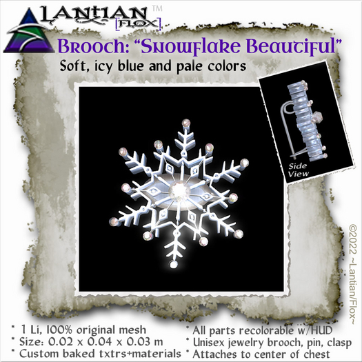 ~L/Fx~Snowflake Beautiful Brooch