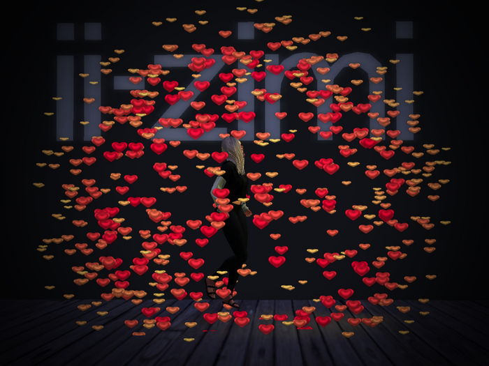 [ii-z] Valentine Hearts -Pink/Gold 3m Small Burst