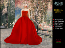 #PROMO#Delicatt Couture  -Hellena Dress Gown  -Red