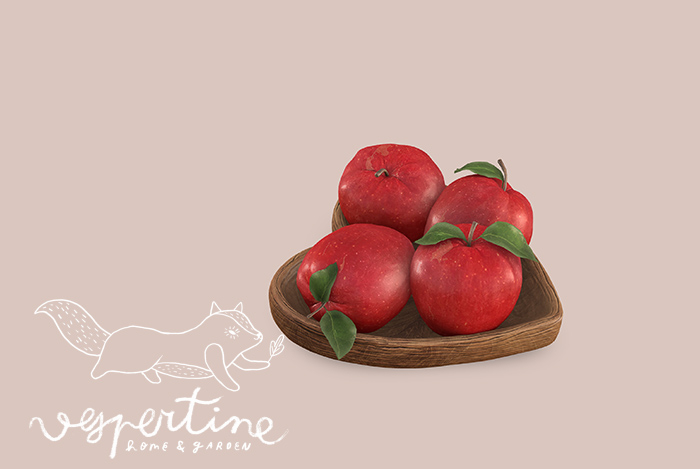 {vespertine} - bowl of red apples.