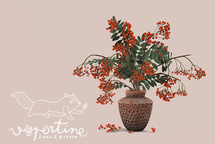 {vespertine} - rowan berries. - green