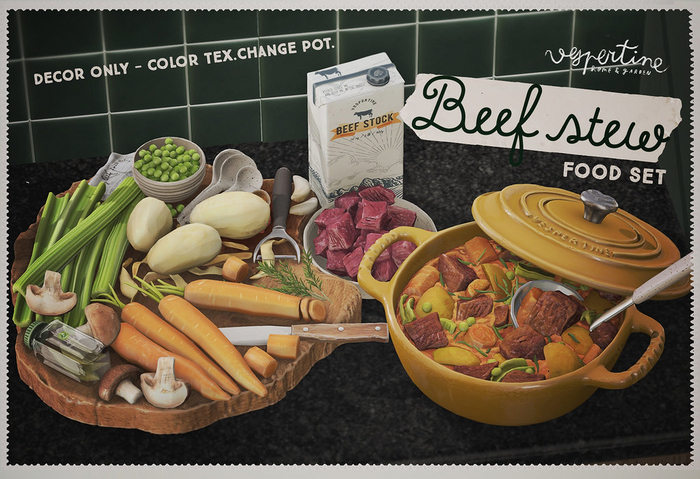 {vespertine} - hearty beef stew set 