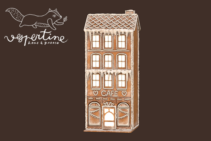 {vespertine} - gingerbread town. - cafe