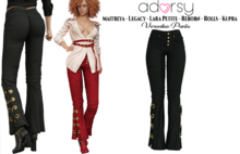 adorsy - Veronika Pants Dark Black - Maitreya/Legacy/Lara Petite/Kupra/Reborn-Rolls