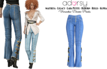 adorsy - Veronika Denim Pants Cornflower - Maitreya/Legacy/Lara Petite/Kupra/Reborn-Rolls