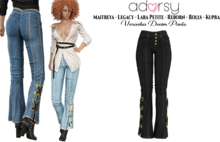 adorsy - Veronika Denim Pants Dark Black - Maitreya/Legacy/Lara Petite/Kupra/Reborn-Rolls
