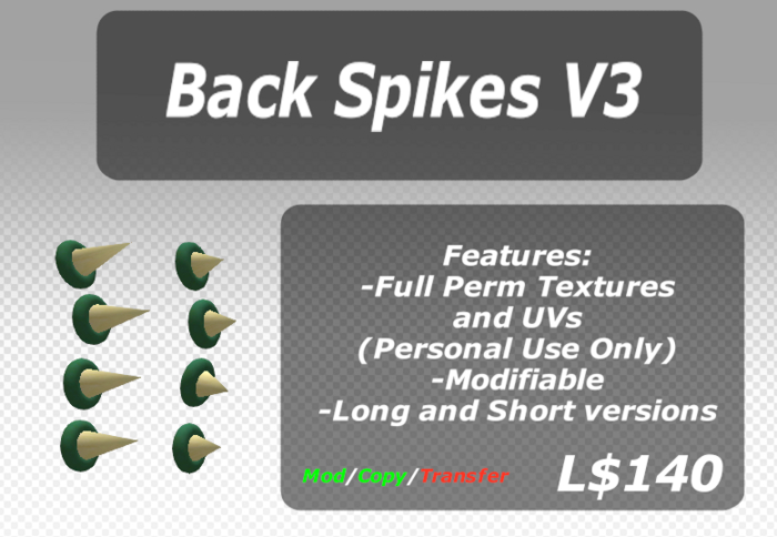 Ganene Riggles Avatar Shoppe - Back Spikes V3 - Boxed