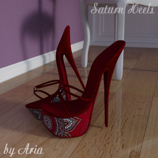 ARIA Red Pattern Saturn Heels Maitreya Legacy Kupra Freya