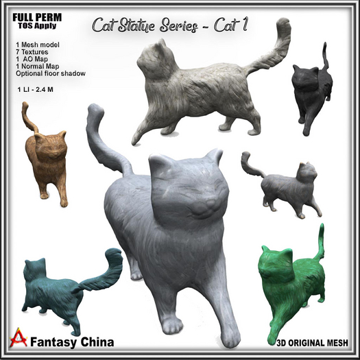 FULL PERM Cat Statue Series - Cat 