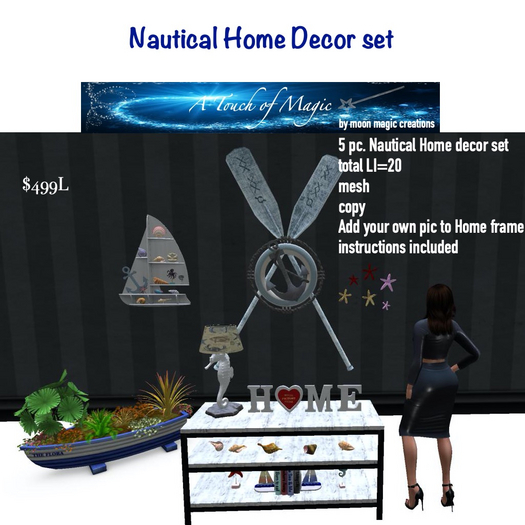 Nautical Home Decor 5 pc. set Box- LI=20