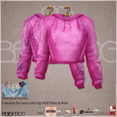 Baiastice_Plushies Sweatshirt-Fuchsia