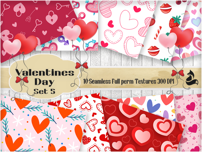 FF Valentines Day Seamless Textures Set 5