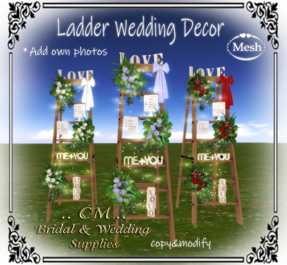 CM...Ladder Wedding Decor  Lilac