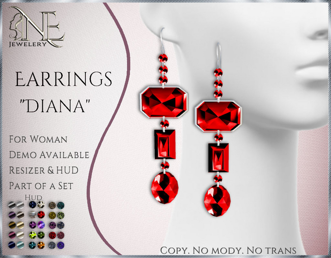 !! NE! Earrings "Diana"