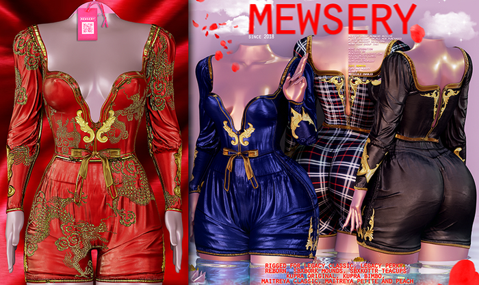 #MEWSERY Tuyi Romper{#23 Dragon.Ruby}