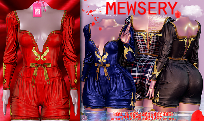 #MEWSERY Tuyi Romper{#3 Silk.Ruby}