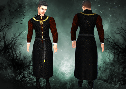 Rot gepolstertes mittelalterliches Mantelset Unpacker HUD-Red paded medieval coat set Unpacker HUD 