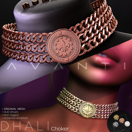 .:Avanti:. Dhali Choker (5 colors - HUD-driven)