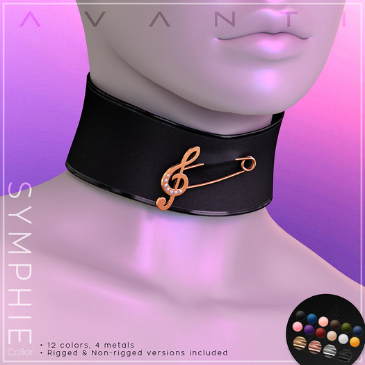 .:Avanti:. Symphie Choker (12 colors, HUD-driven)