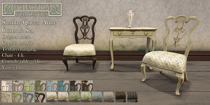 Eclectica- Shabby Queen Anne Console Set