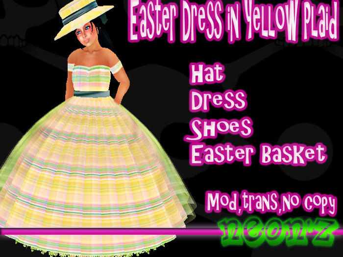 Easter Dress in Yellow Plaid