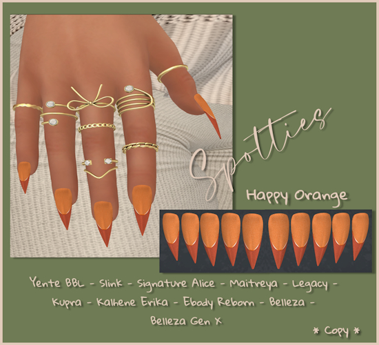 HAPPY ORANGE NAILS