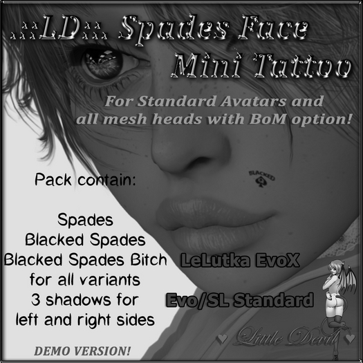 .::LD::. Spades Face Mini Tattoo DEMO (REZ OR WEAR ME!!!)